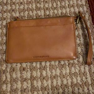 Leather lucky brand clutch